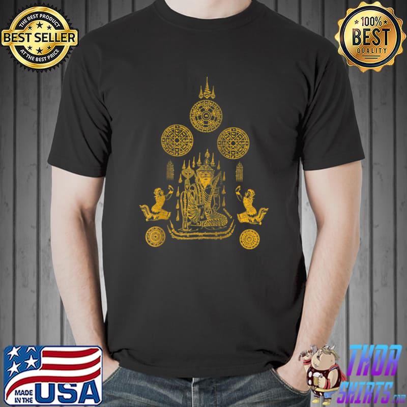 Official thailand tattoo magical sak yant thai 2 Sided Front and Back T-s Unisex