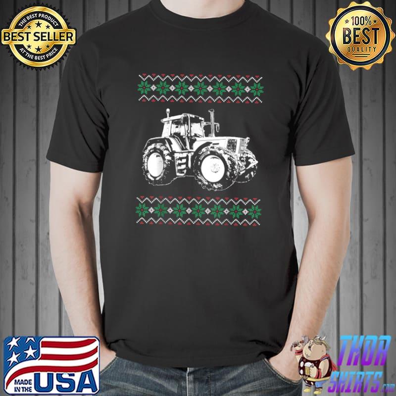 Official ugly Christmas Sweater Farmer Tractor Farming T-Shirt Unisex