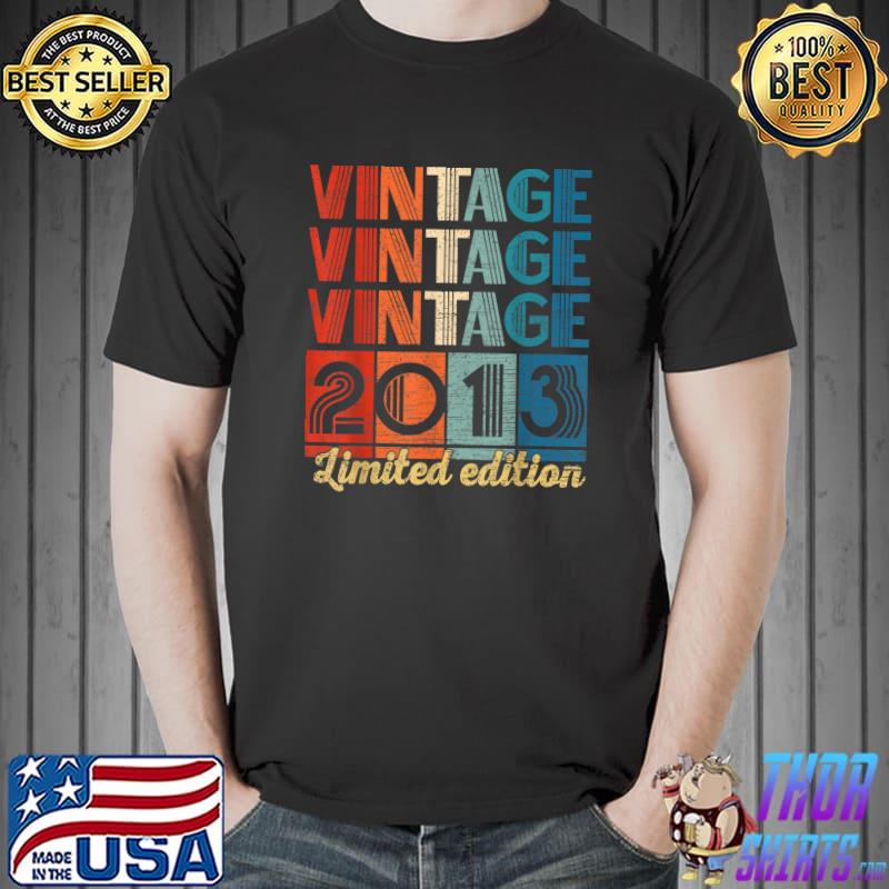 Official vintage 2013 9 Year Old 9 Birthday Gifts Limited Edition T-Shirt Unisex