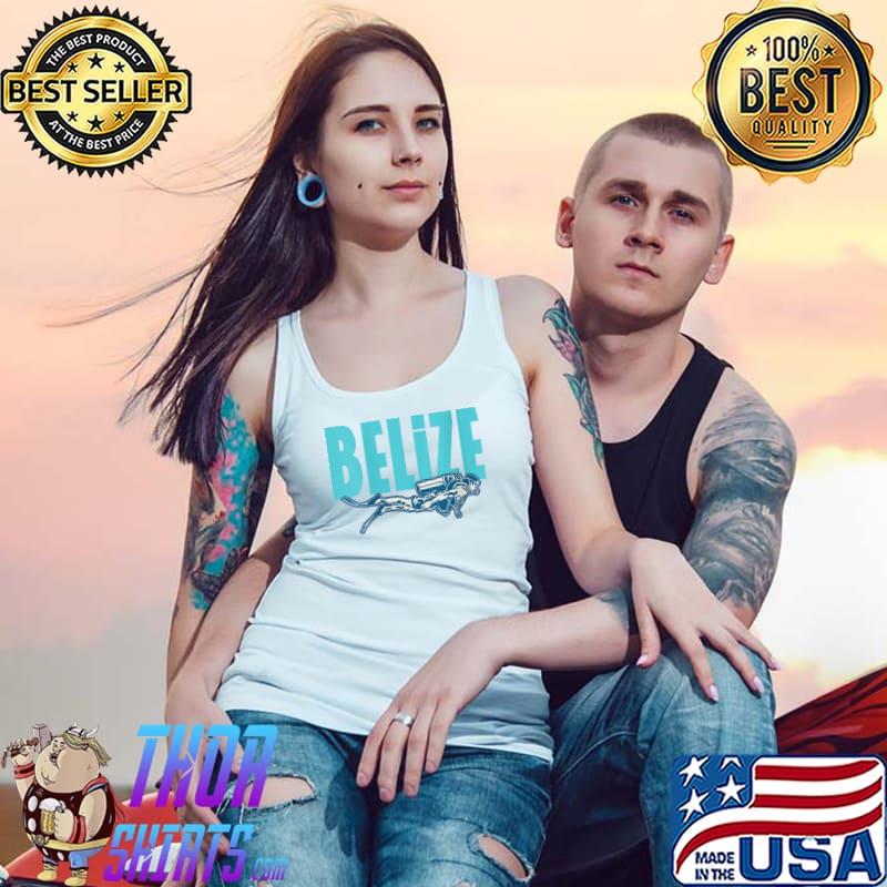 Official womens Belize Scuba Diving T-s Tank Top