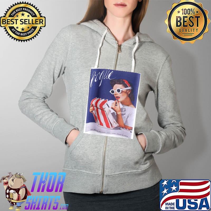Old Vogue Magazine Vintage Shirt Full Zip Hooded