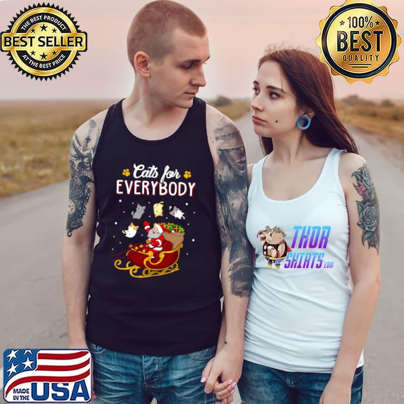 Original cats For Everybody Christmas Santa Cute Cat Lover Xmas T-Shirt Tank Top