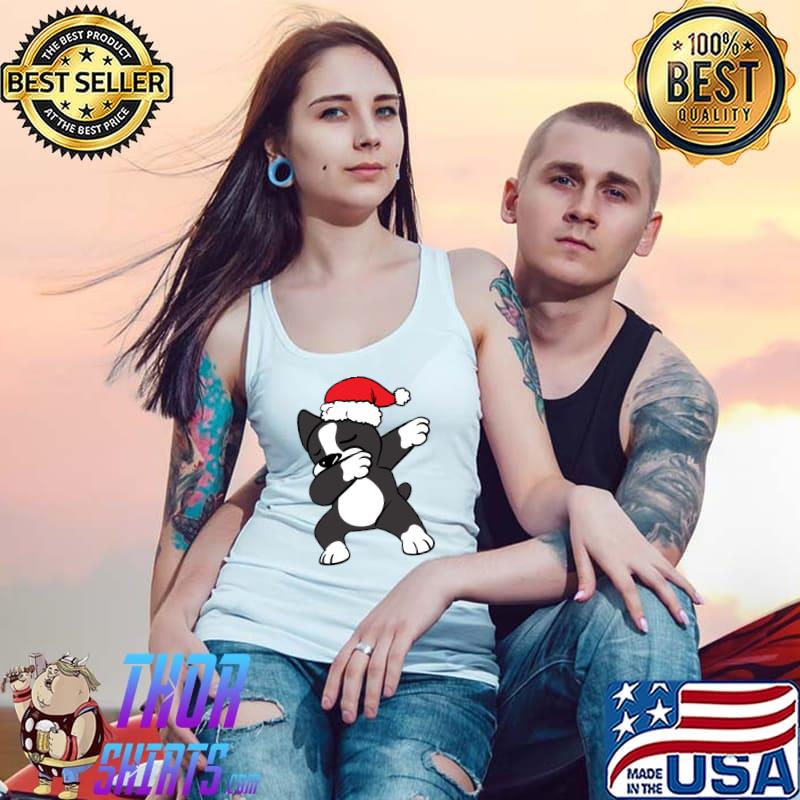 Original christmas Boston Terrier Dog Dabbing Dab Dancing T-Shirt Tank Top