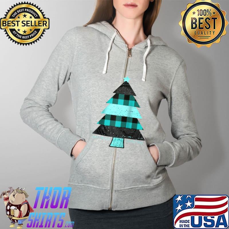 Original christmas Tree Buffalo Plaid Funny Xmas Gifts T-s Full Zip Hooded