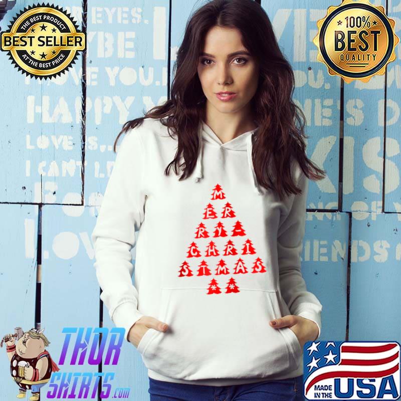 Original merry Christmas Tree Red Colour T-s Hoodie
