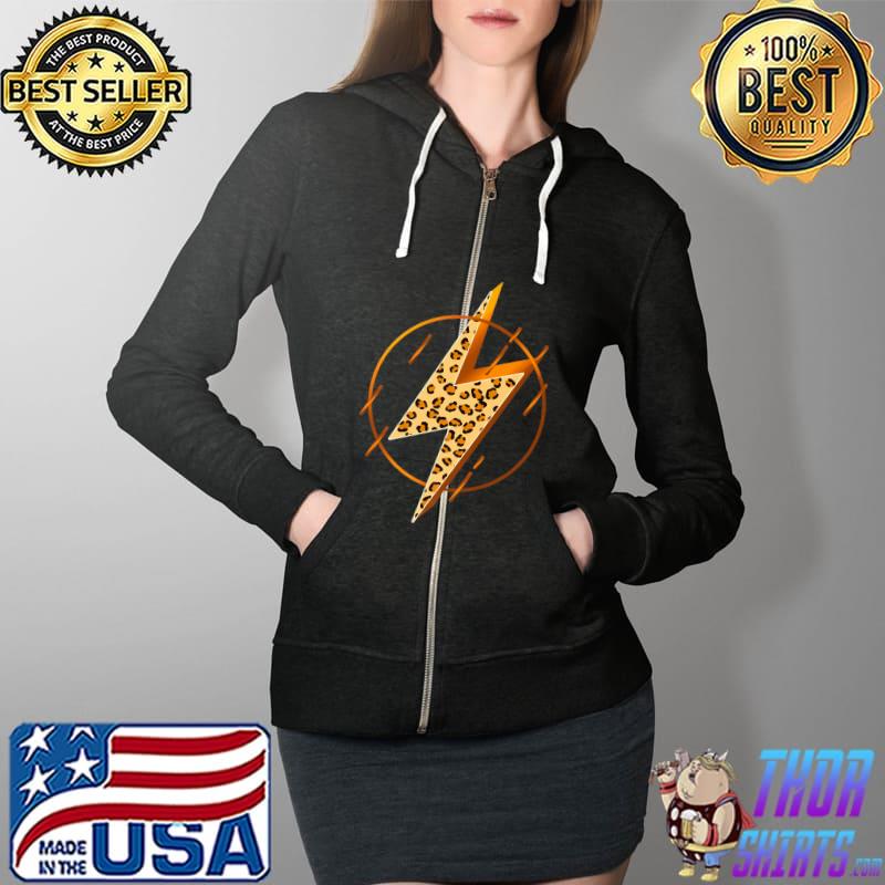 Original stylish woman that loves pink or lightning bolt cheetah Premium T-Shirt Full Zip Hooded