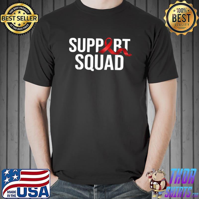 Original support Squad - Aids Support HIV Awareness Red Ribbon T-Shirt Unisex