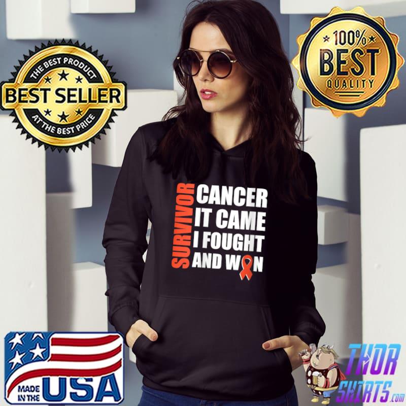 Original survivor Cancer Fight Cancer I Fought And Win Ribbon T-Shirt