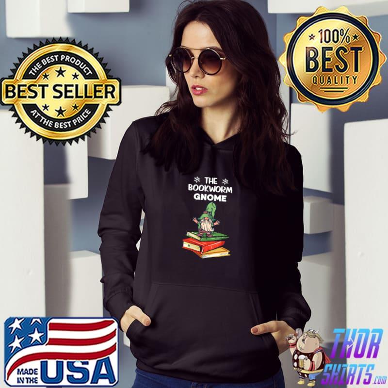 Original the Bookworm Gnome Christmas Gnome Book Reading Enthusiast T-shirt