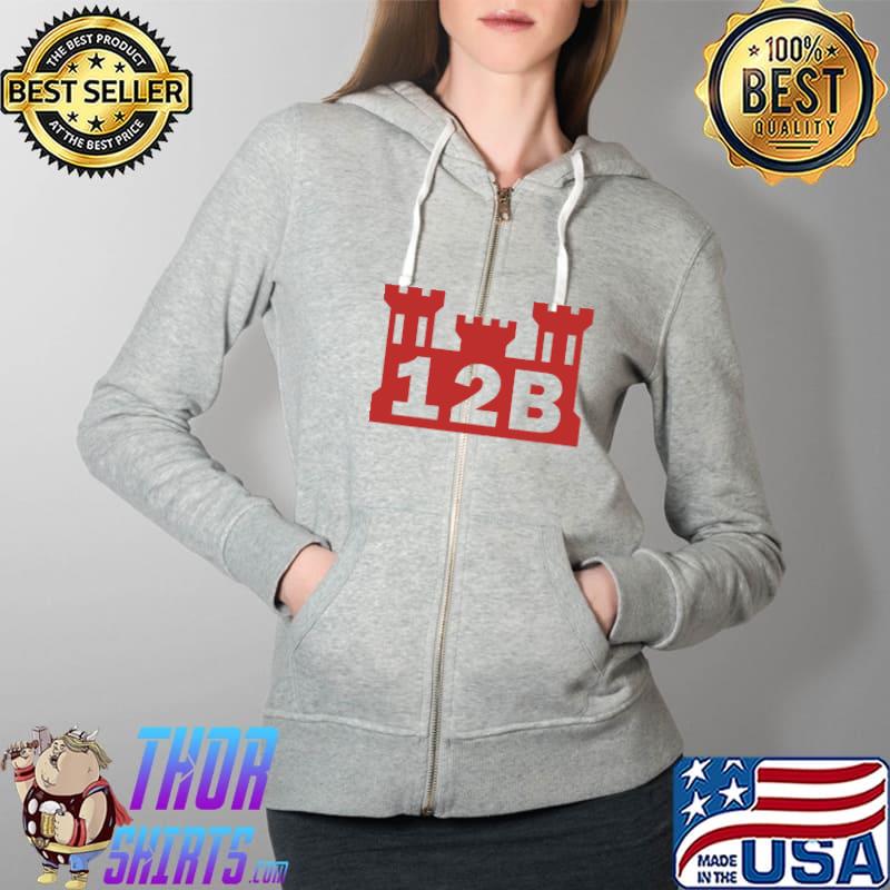 Premium 12B Combat Engineer Castle T-Shirt Full Zip Hooded
