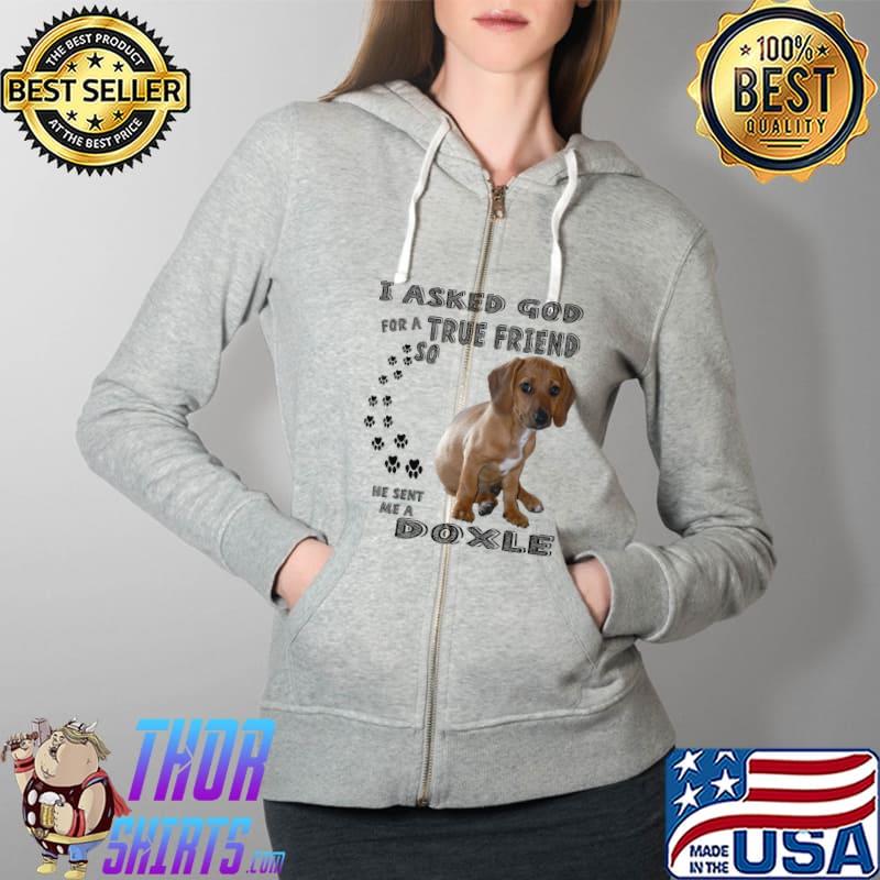 Premium doxle Quote Mom Dad Lover Costume, Cute Beagle Dachshund Dog T-s Full Zip Hooded