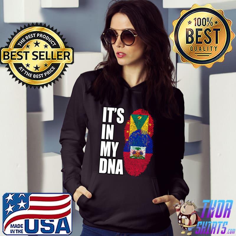 Premium grenadian And Haitian Mix DNA Flag Heritage T-shirt