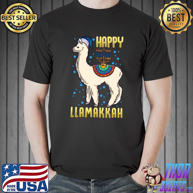 Premium happy Llamakkah Jewish Llama Chanukah Alpaca Happy Hanukkah T-s Unisex