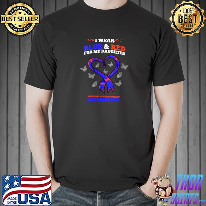 Premium i Wear Blue Red Daughter Congenital Heart Defect Awareness T-s Unisex