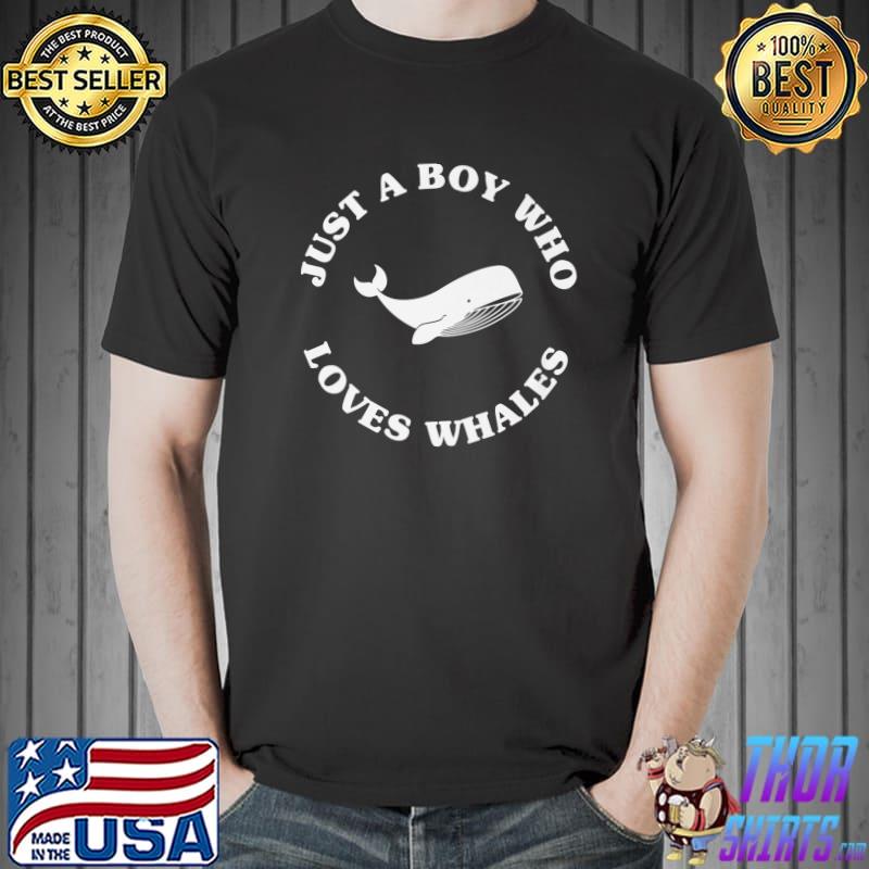 Premium just a Boy Who Loves Whales Cute Whales Lover Premium T-Shirt Unisex