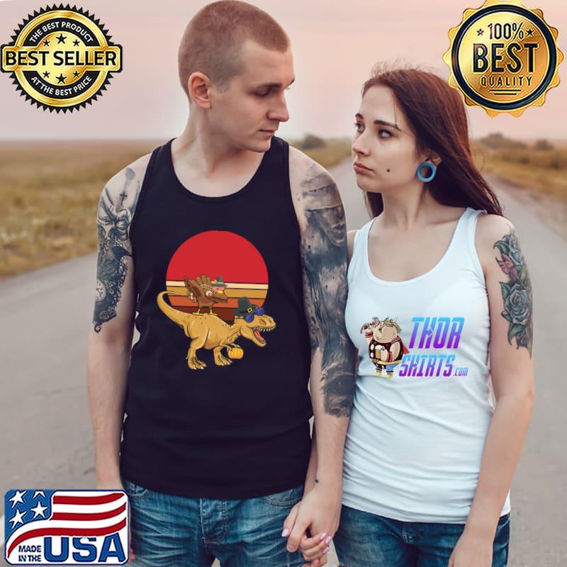 Premium kids Thanksgiving T-Rex Dabbing Turkey Boys T-s Tank Top