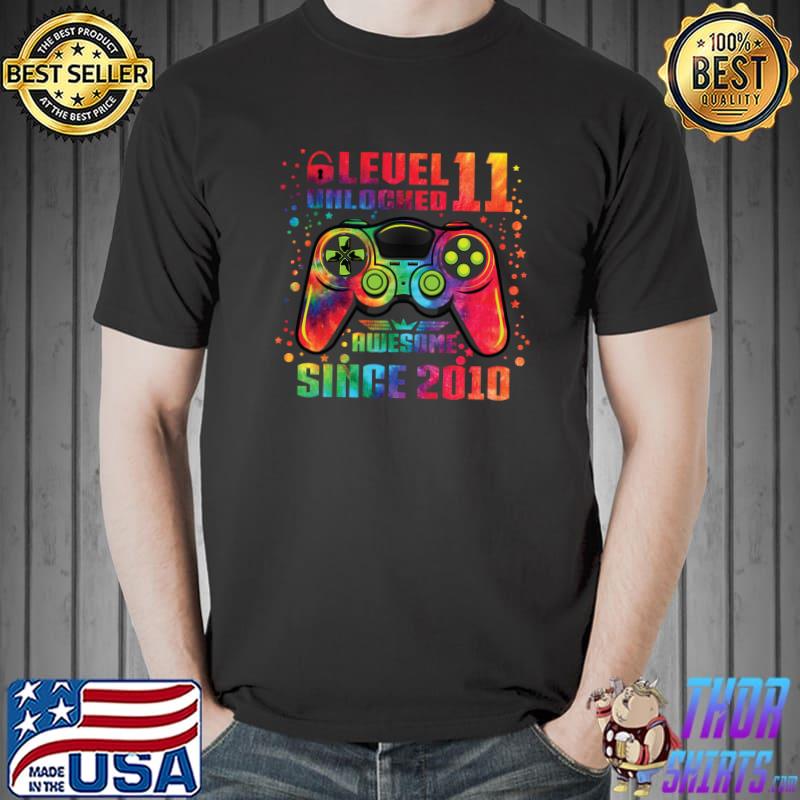Premium Level 11 Unlocked Awesome 2010 Video Gamer 11th Birthday T- Unisex