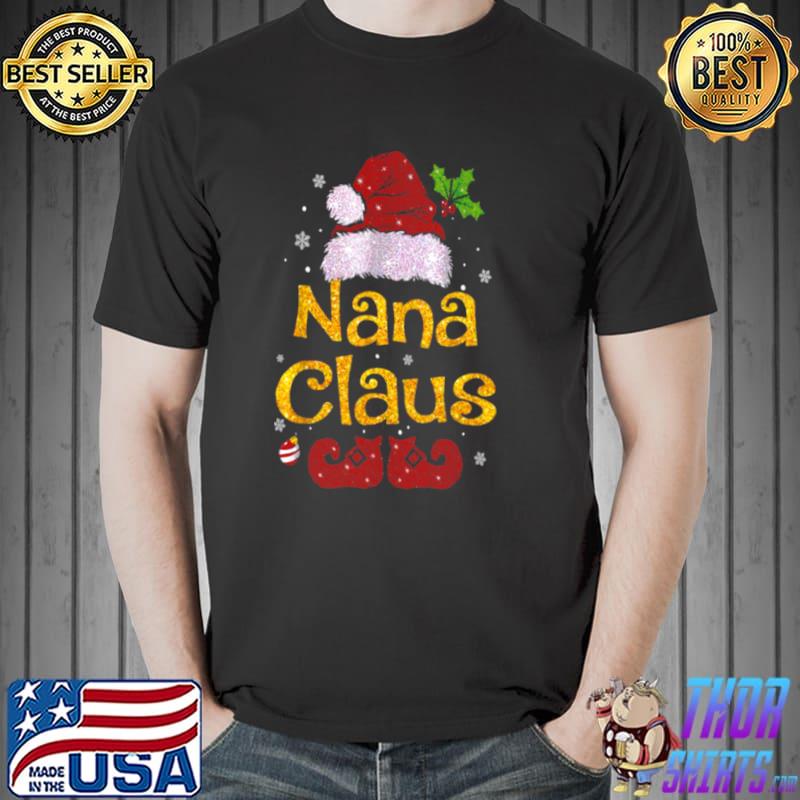 Premium Nana Claus Shirt Christmas Pajama Family Matching Xmas Shirt Unisex