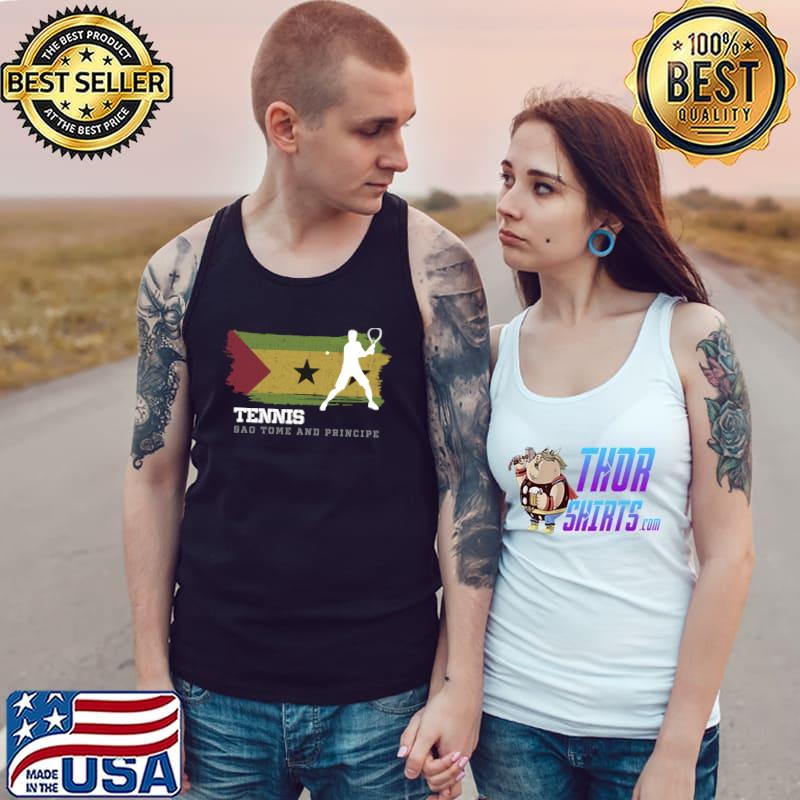 Premium tennis Sao Tome & Principe Flag Team Tennis Player Tennis T-Shirt Tank Top