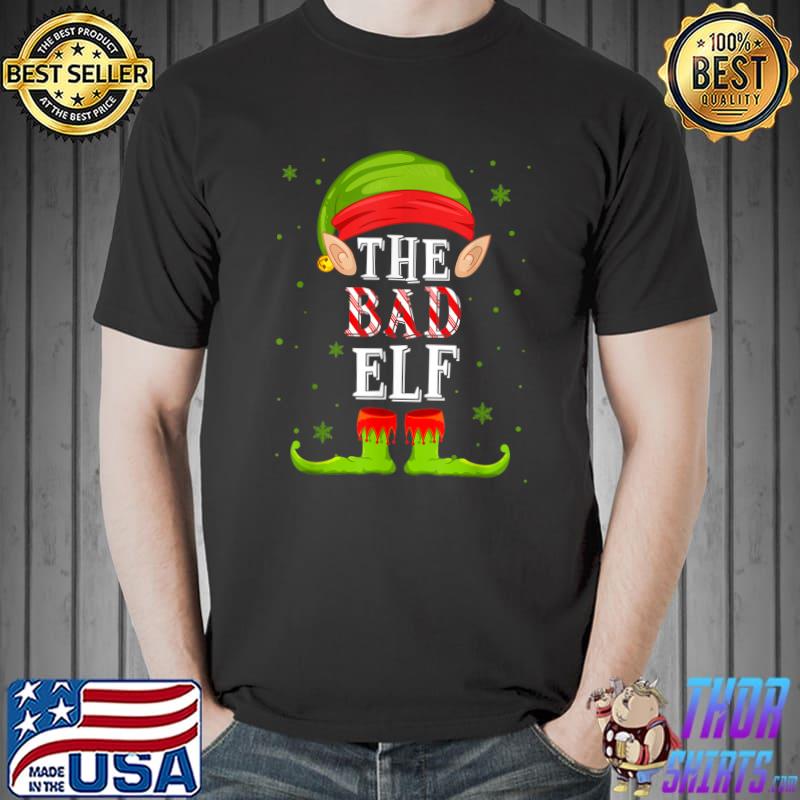 Premium the Bad Elf Xmas Matching Family Christmas Pajamas T-Shirt Unisex