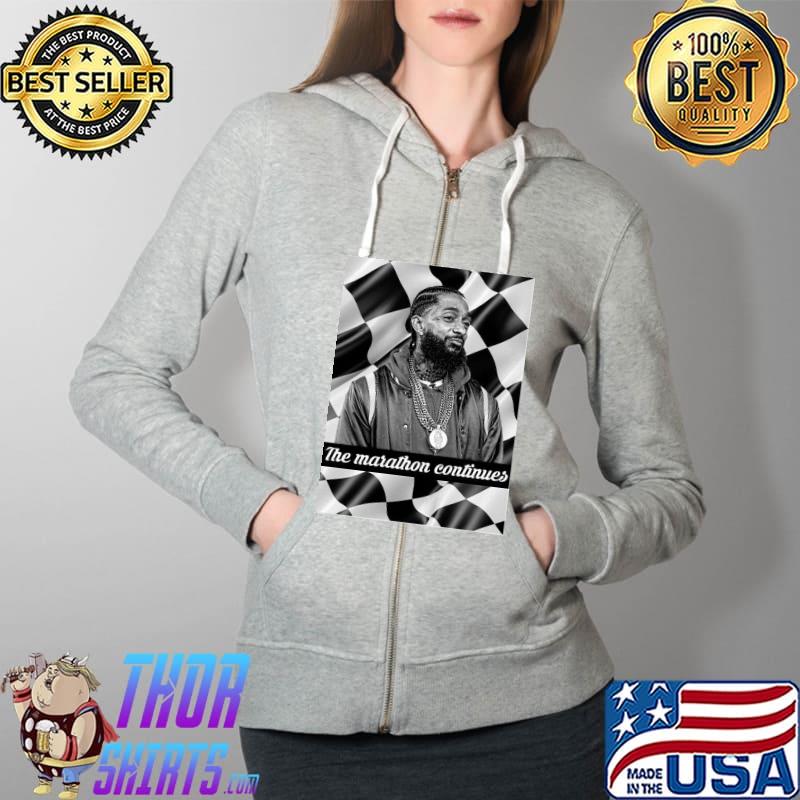 Premium the Marathon Continues Shirt Full Zip Hooded