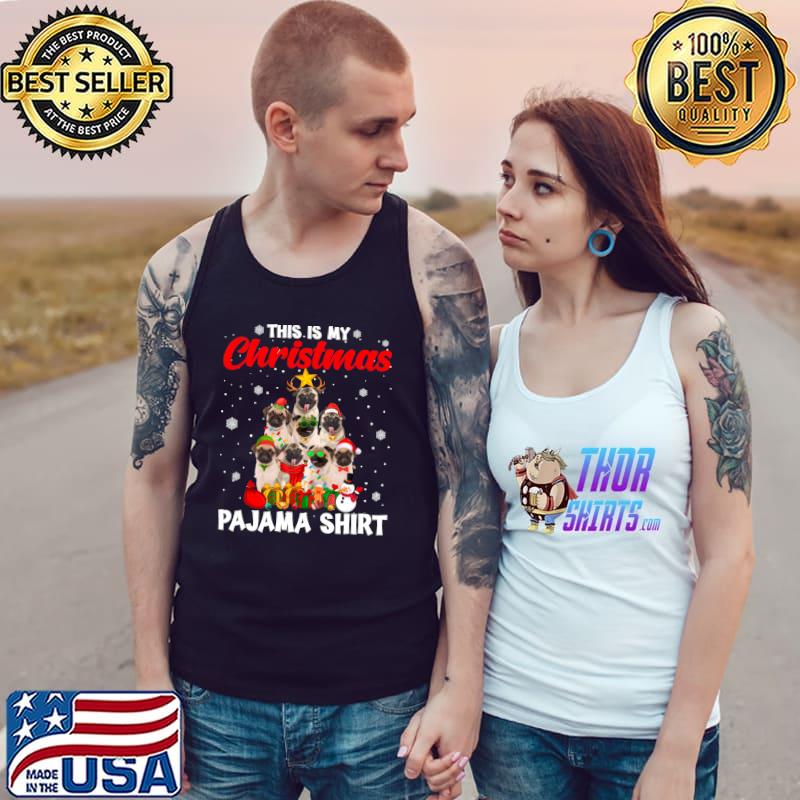 Premium this Is My Christmas Pajama Pug Dog Xmas Tree T-s Tank Top