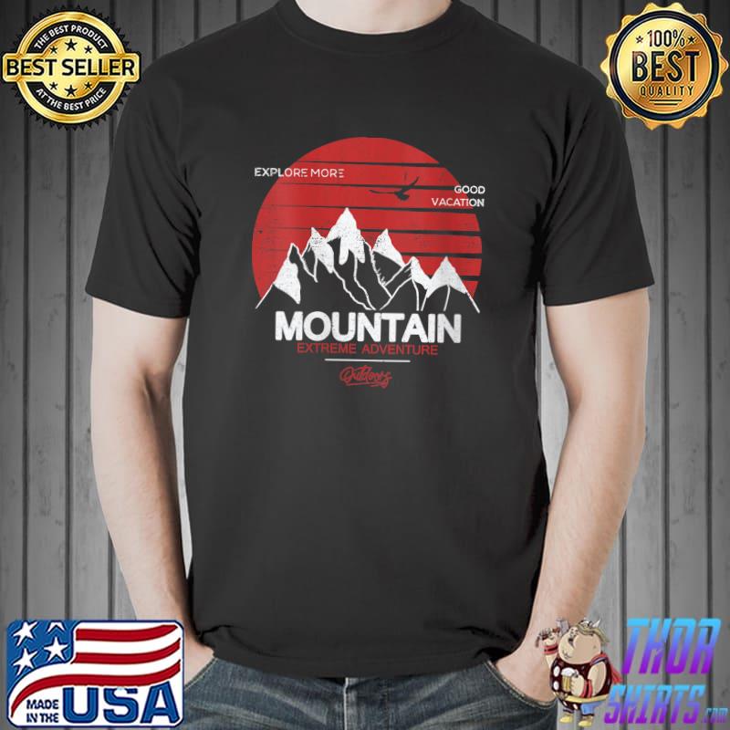 Premium vintage Nature Extreme Adventure Outdoors Landscape Mountain T-Shirt Unisex