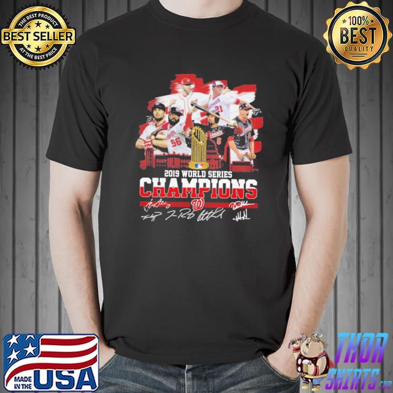 Washington Nationals World Series Champions 2019 Signatures Shirt, Sweater,  Long Sleeved And Hoodie