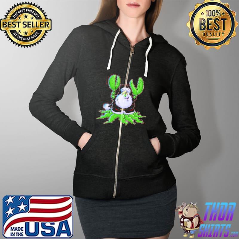 Santa Claws Merry Christmas Shirt Full Zip Hooded