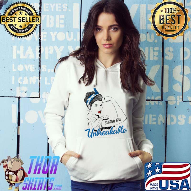 Scottish Girl Unbreakable Scotland Flag Shirt