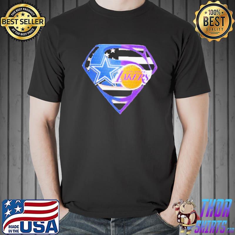 Superman Dallas Cowboys And Los Angeles Lakers Shirt Unisex