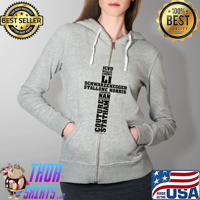 The Expendables Willis Crews Stallone Norris Lundgren Nan Couture Statham Shirt Full Zip Hooded