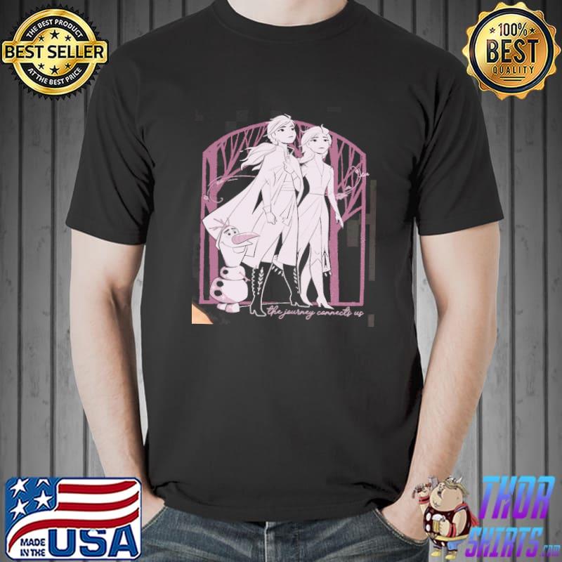 The Journey Connects Us Frozen Olaf Elsa Shirt Unisex