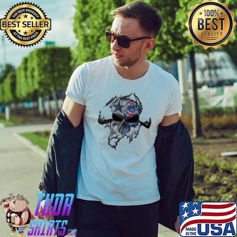 Top blood Inside me Skull Dallas Cowboys and Chicago Bears Shirt