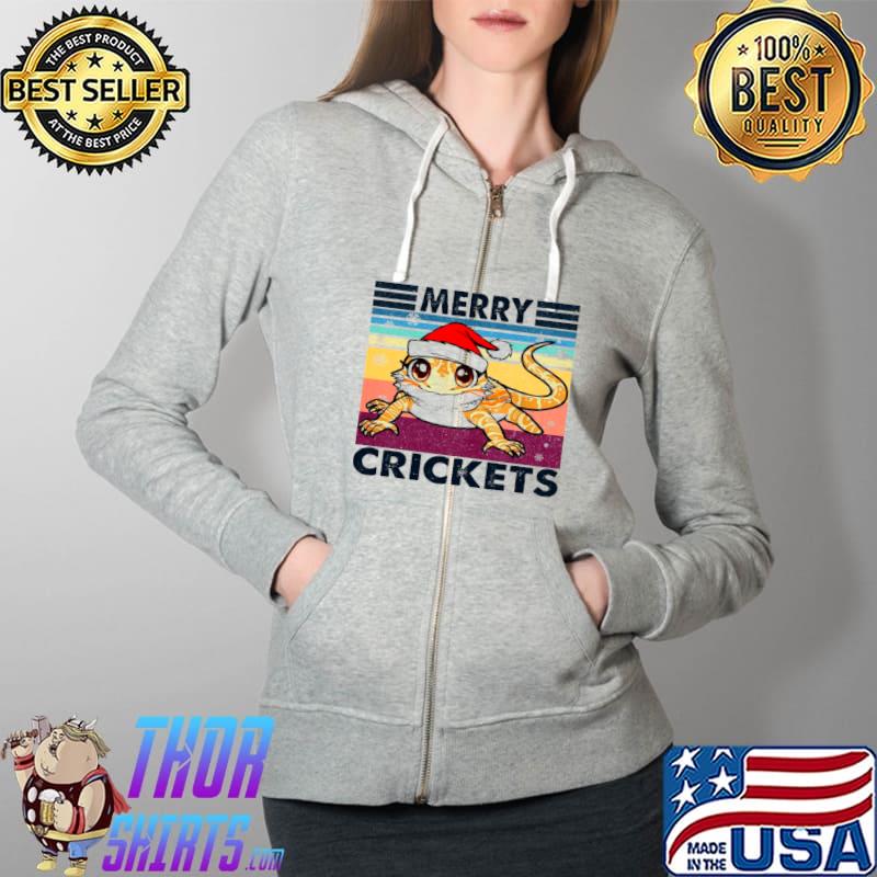 Top Frog santa merry crickets Full Zip Hooded