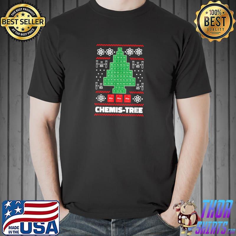 Top funny Chemistry Christmas Science Holiday Periodic Table T-Shirt Unisex