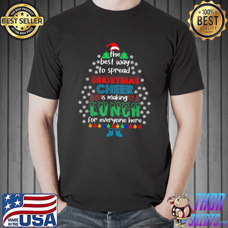Top funny Lunch Lady Christmas Cheer Christmas Xmas T-Shirt Unisex