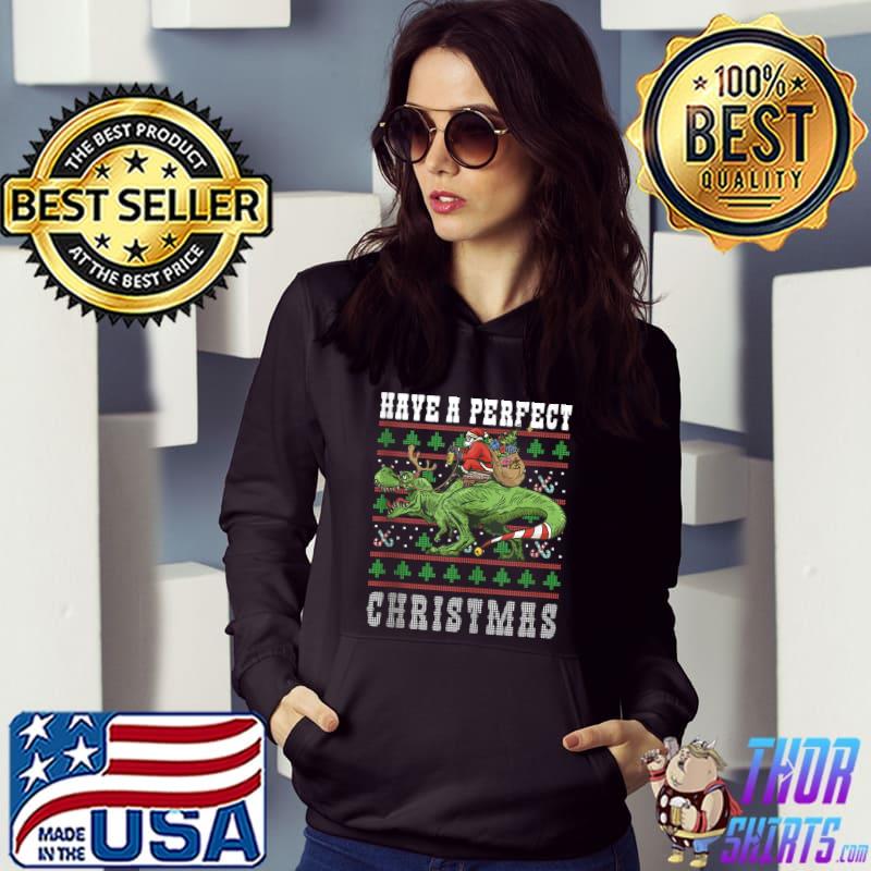 Top Have a perfect Christmas Dinosaur T-Rex X-Mas Kids Boy T-shirt