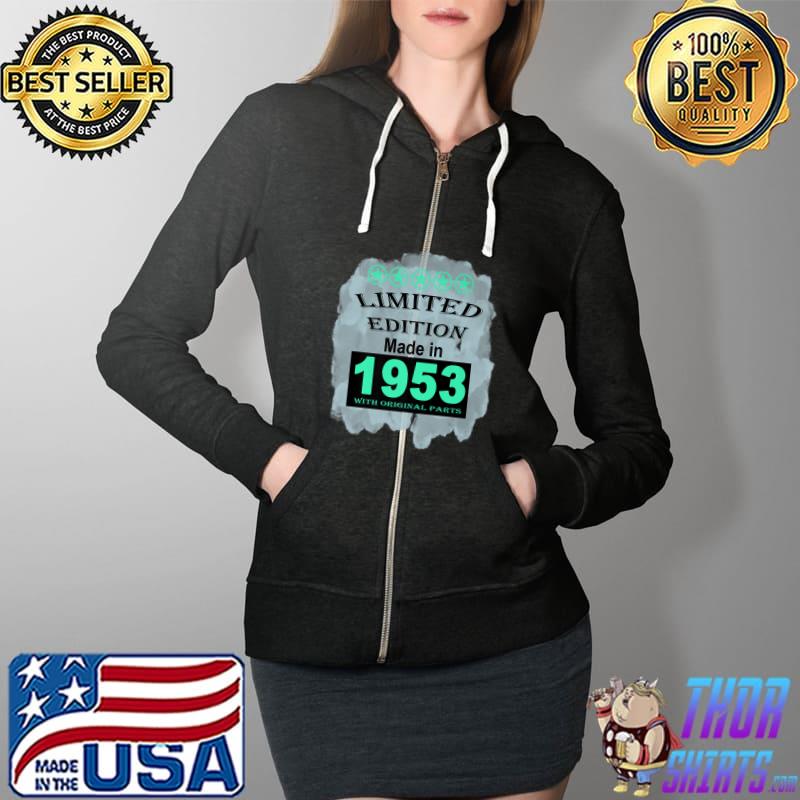 Top limited Edition Made In 1953 With Original Parts Five Stars T-Shirt Full Zip Hooded