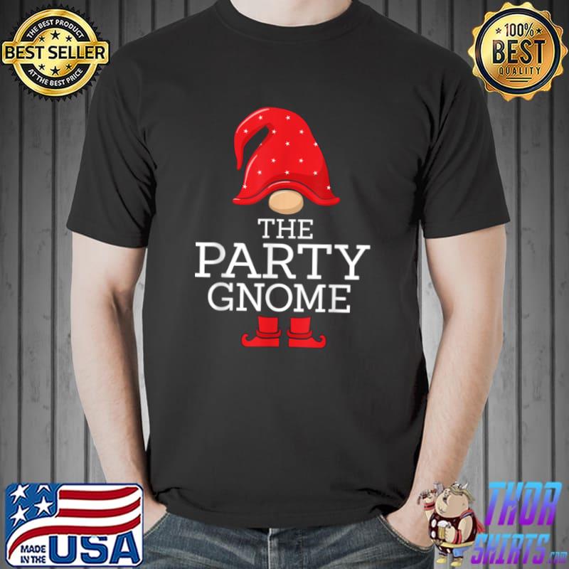 Top Party Gnome Family Matching Christmas Funny Pajama T Shirt Unisex