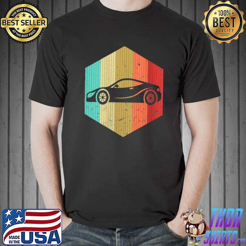 Top vintage Car Retro Sport Car Silhouette Automotive Lover 80s T-Shirt Unisex