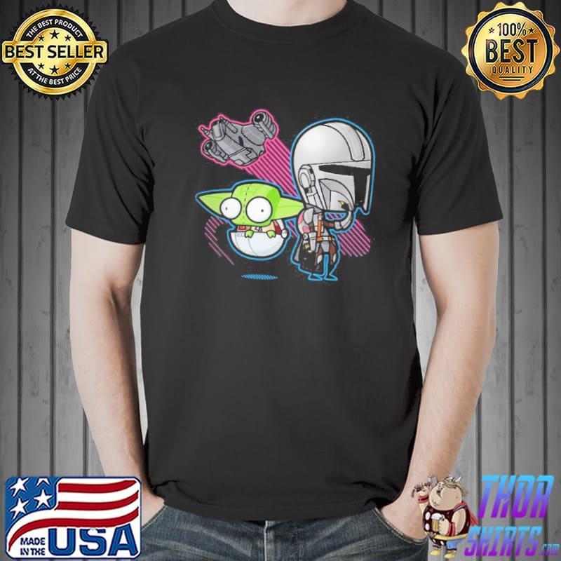 Top z Djarin Baby Yoda And Mandol Star War Shirt Unisex
