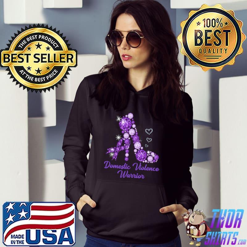 Tu High Heel Ribbon Domestic Violence Awareness T-shirt