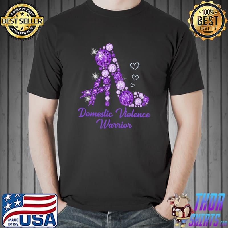 Tu High Heel Ribbon Domestic Violence Awareness T-s Unisex