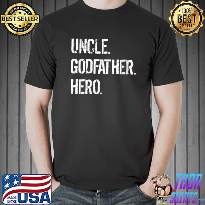 Uncle Awesome Godfather Hero Family T-Shirt Unisex