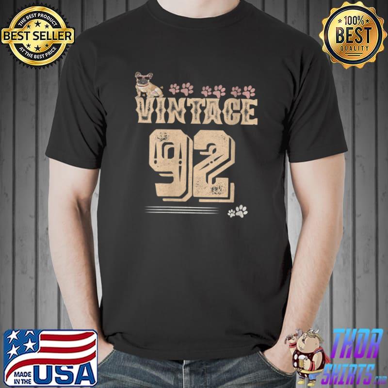 Vintage 1992 Born In 1992 Bulldog Lover T-Shirt Unisex