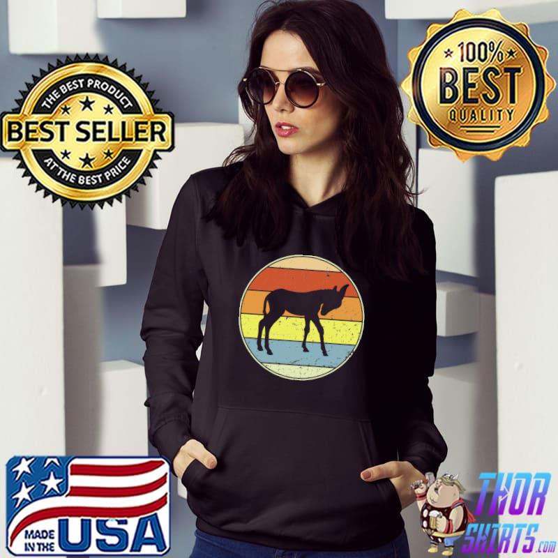 Vintage Donkey Retro Donkey Silhouette Cute Donkey 80s 90s T-Shirt