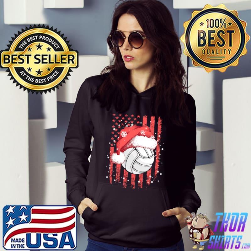 Volleyball America Flag Christmas Shirt