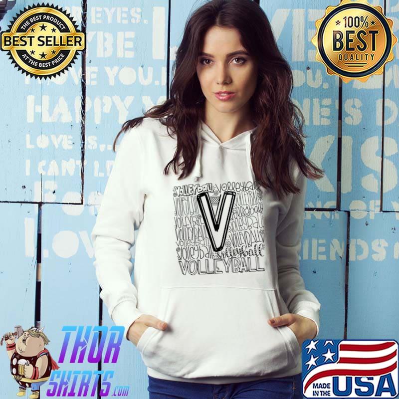 Volleyball Stylize Text Shirt