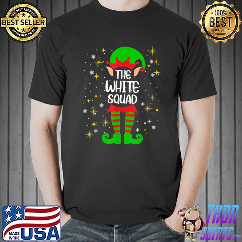 White Squad Elf Matching Family Name Surname Christmas T-Shirt Unisex